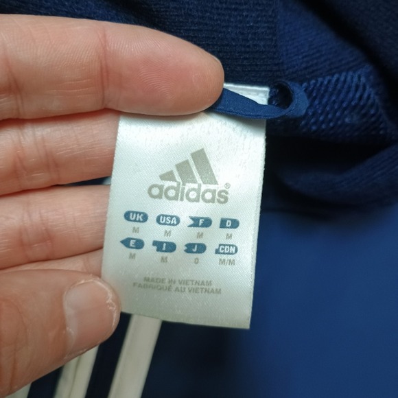 Vintage Adidas Track Wind Breaker Jacket Blue Size Medium ClimaProof 2004 - Picture 3 of 7